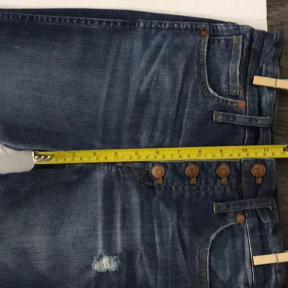 Madewell 10” Button Fly Front High RIse Blue Skinny Jeans 25 Preppy Casual Boho - Picture 10 of 16